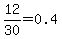 12%2F30=0.4