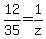 12%2F35+=+1%2Fz