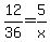 12%2F36=5%2Fx