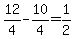 12%2F4-10%2F4=1%2F2