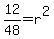 12%2F48=r%5E2