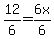 12%2F6=6x%2F6