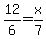12%2F6+=+x%2F7