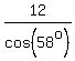 12%2Fcos%2858%5Eo%29