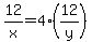 12%2Fx=4%2812%2Fy%29