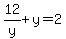 12%2Fy%2By=2