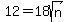 \"12=18sqrt%28n%29\"