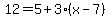 12=5%2B3%28x-7%29