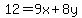 12=9x%2B8y