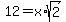 12=x%2Asqrt%282%29
