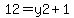12=y2%2B1