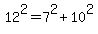 12%5E2=7%5E2%2B10%5E2