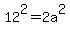 12%5E2+=+2a%5E2