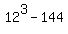 12%5E3+-+144