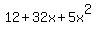 12+%2B+32x+%2B+5x%5E2
