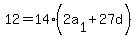 12+=+14%282a%5B1%5D+%2B+27d%29