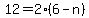 12+=+2%286-n%29