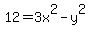 12+=+3x%5E2-y%5E2