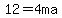12+=+4ma