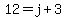12+=+j+%2B+3