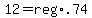 12+=+reg%2A.74
