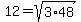 12+=+sqrt%283%2A48%29