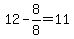 12+-+8%2F8+=+11