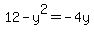 12+-+y%5E2+=+-4y