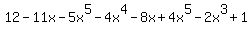 12-11x-5x%5E5-4x%5E4-8x%2B4x%5E5-2x%5E3%2B1%29
