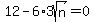 \"12-6%2A3sqrt%28n%29=0\"
