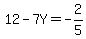 12-7Y=-2%2F5