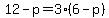 12-p=3%286-p%29