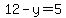 12-y+=+5