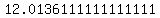 12.0136111111111111