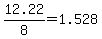 12.22%2F8+=+1.528
