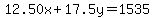 12.50x%2B17.5y=1535