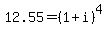 12.55=%281+%2B+i%29%5E4