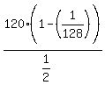 120%281-%281%2F128%29%5E%22%22%29%2F%281%2F2%29
