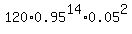 120%2A0.95%5E14%2A0.05%5E2