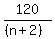 120%2F%28%28n%2B2%29%29