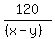 120%2F%28%28x-y%29%29