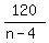 120%2F%28n-4%29
