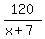 120%2F%28x%2B7%29