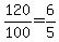 120%2F100=6%2F5