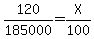 120%2F185000=X%2F100