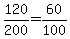 120%2F200=60%2F100