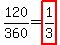 120%2F360+=+highlight%281%2F3%29