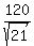 120%2Fsqrt%2821%29