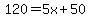 120=5x%2B50