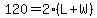120+=+2%28L%2BW%29